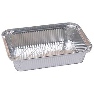METRO PROFESSIONAL Aluschalen mit Deckel rechteckig silber 870 ml, 50 St.
