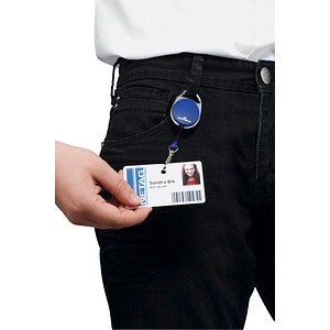 4005546806471 - Ausweishalter Jojo Style mit Metall-Federhaken 1 Stück dunkelblau 4005546806471 - Ausweishalter Jojo Style mit Metall-Federhaken 1 Stück dunkelblau