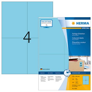 4008705043984 - HERMA Multifunktionsetiketten 4398 Blau Rechteckig 400 Etiketten pro Packung