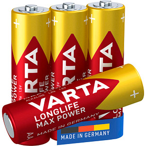 4008496105946 - Longlife Max Power aa Bli 4 Mignon (AA)-Batterie Alkali-Mangan 2900 mAh 15 v 4 St - Varta