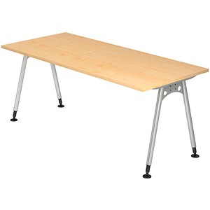 4032062027912 - HAMMERBACHER AS19 höhenverstellbarer Schreibtisch ahorn rechteckig A-Fuß-Gestell silber 1800 x 800 cm 4032062027912 - HAMMERBACHER AS19 höhenverstellbarer Schreibtisch ahorn rechteckig A-Fuß-Gestell silber 1800 x 800 cm