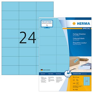 4008705044080 - HERMA Etiketten SuperPrint 4408 Blau Rechteckig 2400 Etiketten pro Packung 4008705044080 - HERMA Etiketten SuperPrint 4408 Blau Rechteckig 2400 Etiketten pro Packung