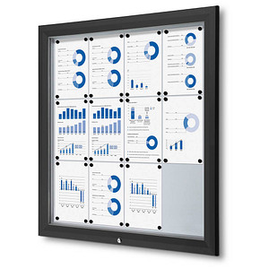 8595578321845 - Schaukasten Premium schwarz 12x DIN A4 8595578321845 Showdown Displays