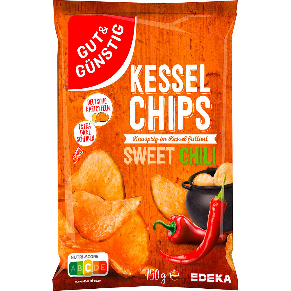 GUT&GÜNSTIG Kessel Sweet Chili Chips 150,0 g office discount