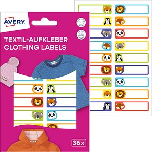 AVERY Zweckform Namensetiketten farbsortiert 46,0 x 13,0 mm, 36 St.
