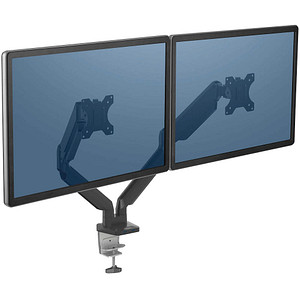 0043859716968 - AKTION Monitor-Halterung Platinum Series 8042501 schwarz für 2 Monitore Tischklemme Tischbohrung mit CashBack