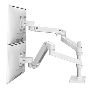 0698833091717 - ergotron Monitor-Halterung LX Pro Dual Stacking 45-690-290 weiß für 2 Monitore Tischbohrung Tischklemme 0698833091717 - ergotron Monitor-Halterung LX Pro Dual Stacking 45-690-290 weiß für 2 Monitore Tischbohrung Tischklemme