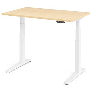 4032062168363 - HAMMERBACHER XBHM12 elektrisch höhenverstellbarer Schreibtisch ahorn rechteckig C-Fuß-Gestell weiß 1200 x 800 cm 4032062168363 - HAMMERBACHER XBHM12 elektrisch höhenverstellbarer Schreibtisch ahorn rechteckig C-Fuß-Gestell weiß 1200 x 800 cm