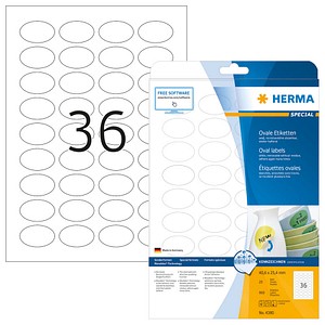 900 HERMA Etiketten 4380 weiß 40,6 x 25,4 mm