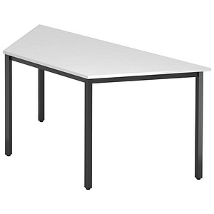 4032062173626 - HAMMERBACHER Konferenztisch VDQTR weiß Trapezform Vierkantrohr schwarz 1600 x 690 x 720 cm 4032062173626 - HAMMERBACHER Konferenztisch VDQTR weiß Trapezform Vierkantrohr schwarz 1600 x 690 x 720 cm
