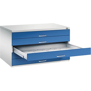 4068427255904 - Zeichnungsschrank DIN A0 5 Schubladen Höhe 760 mm lichtgrau enzianblau C+P 4068427255904 - Zeichnungsschrank DIN A0 5 Schubladen Höhe 760 mm lichtgrau enzianblau C+P
