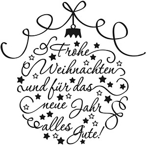 4006166215476 - Frohe Weihnachten Motivstempel Weihnachtskugel 70 x 70 cm