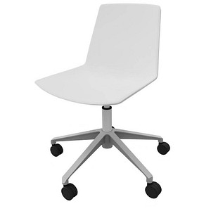 8052877356072 - Besucherstuhl Clue weiß grau   silber ohne Armlehnen Fußkreuz 8052877356072 Quadrifoglio