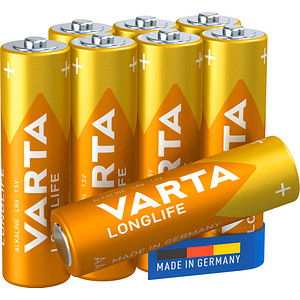 8 VARTA Batterien LONGLIFE Mignon AA 1,5 V
