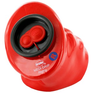 4064900014877 - 6 x Doppelspitzdose Medi Grip M2 rot schwarz Rechtshänder