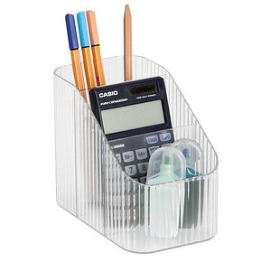 Zeller Schreibtisch-Organizer transparent Kunststoff 3 Fächer 15,0 cm 9,0 cm