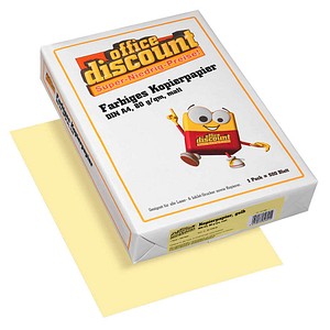 office discount Kopierpapier Color gelb DIN A4 80 g/qm 500 Blatt