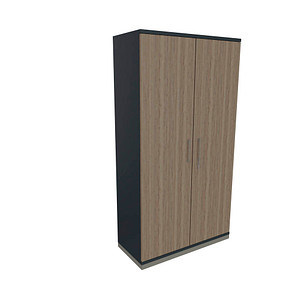 4260649682289 - fm Aktenschrank Oldenburg 4260649682289 lavagrau eiche 4 Fachböden 1000 x 442 x 1869 cm