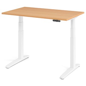 4032062168448 - HAMMERBACHER XBHM12 elektrisch höhenverstellbarer Schreibtisch buche rechteckig C-Fuß-Gestell weiß 1200 x 800 cm 4032062168448 - HAMMERBACHER XBHM12 elektrisch höhenverstellbarer Schreibtisch buche rechteckig C-Fuß-Gestell weiß 1200 x 800 cm