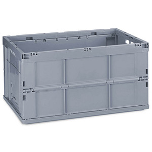 4052025924935 - Profi Klappbox stabil Gewerbe hochwertiger Kunststoff Qualität 60L Kiste hbt 315 x 585 x 40 cm grau - Relaxdays 4052025924935 - Profi Klappbox stabil Gewerbe hochwertiger Kunststoff Qualität 60L Kiste hbt 315 x 585 x 40 cm grau - Relaxdays
