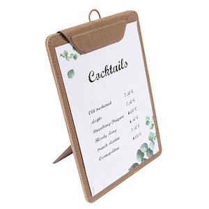 4004360768347 - Speisekarten-Klemmbrett für DIN A5 Kunststoff beige 4004360768347 - Speisekarten-Klemmbrett für DIN A5 Kunststoff beige