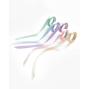 4001868140286 - Geschenkband PASTELL satiniert pink orange gelb grün blau 100 mm x 40 m