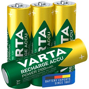 VARTA Akkus RECHARGE ACCU Power Ni-MH Mignon AA 2.100 mAh, 4 St.