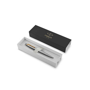 3501179531823 - Jotter Kugelschreiber | Edelstahl mit Goldzierteile | Mittlere Spitze | Blaue Tinte | Geschenkbox 3501179531823 - Jotter Kugelschreiber | Edelstahl mit Goldzierteile | Mittlere Spitze | Blaue Tinte | Geschenkbox