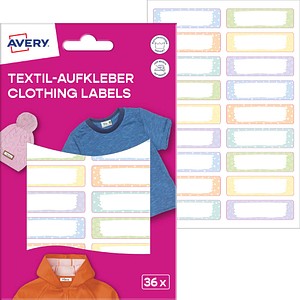 AVERY Zweckform Namensetiketten farbsortiert 46,0 x 13,0 mm, 36 St.