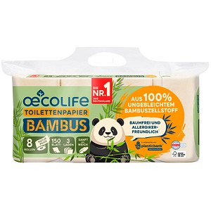 4262419332370 - Toilettenpapier Bambus 3-lagig 8 Rollen