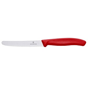 7611160003218 - VICTORINOX Frühstücksmesser Swiss Classic silber rot glatt 7611160003218 - VICTORINOX Frühstücksmesser Swiss Classic silber rot glatt