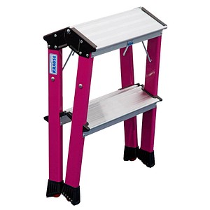 4009199130136 - Krause Klapptritt Monto Rolly 2 x 2 Stufen (pink) Arbeitshöhe ca 245 m 4009199130136 - Krause Klapptritt Monto Rolly 2 x 2 Stufen (pink) Arbeitshöhe ca 245 m