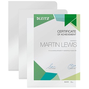 4002432443956 - LEITZ Sichthüllen Sichthüllen 015mmtransparent DIN A4  glasklar glatt 015 mm