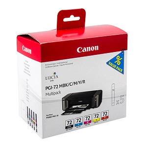 4960999974200 - PGI-72 MBK C M Y R Multipack - 5er-Pack - Gelb Cyan Magenta Rot mattschwarz - original - Tintenbehälter 4960999974200 - PGI-72 MBK C M Y R Multipack - 5er-Pack - Gelb Cyan Magenta Rot mattschwarz - original - Tintenbehälter