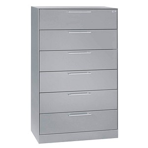 4064615071219 - Karteischrank ASISTO Höhe 1292 mm mit 6 Schüben DIN A5 quer weißaluminium weißaluminium C+P 4064615071219 - Karteischrank ASISTO Höhe 1292 mm mit 6 Schüben DIN A5 quer weißaluminium weißaluminium C+P