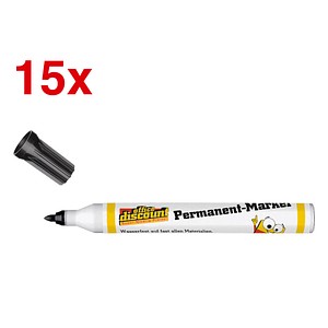 15 office discount Permanentmarker schwarz 1,0 - 3,0 mm 15 office discount Permanentmarker schwarz 1,0 - 3,0 mm