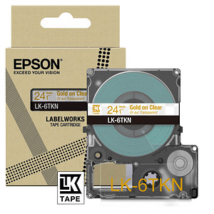 8715946713878 - Schriftband LK LK-6TKN C53S672098 24 mm gold auf transparent 8715946713878 Epson