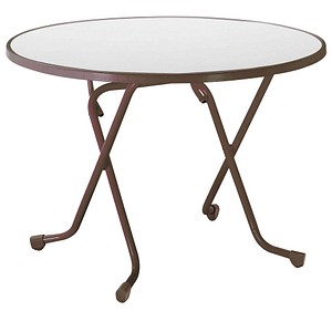 4043153002282 - Klapptisch Dublin 26521010 73cm (H) 100x100cm (BxT) rund weiß   braun 4043153002282 BEST