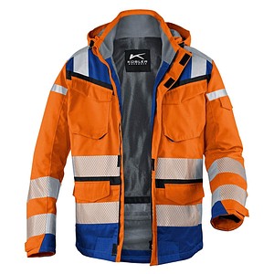 4053813373775 - Kübler Workwear - Kübler Reflectiq Wetterjacke sympatex® psa 2 warnorange kblblau Gr xxl - orange