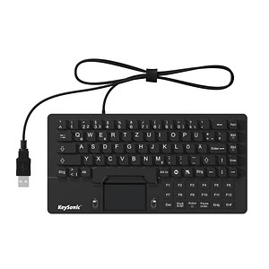 4250078161349 - KSK-5031IN (DE) USB Tastatur Deutsch QWERTZ Windows® Schwarz Spritzwassergeschützt Integriertes Touchpad Maustasten