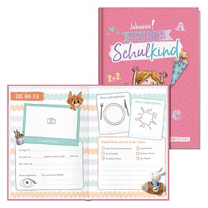 4029357101396 - Verlag Freundebuch Endlich Schulkind DIN A5 liniert rosa Hardcover 48 Seiten 4029357101396 Häfft