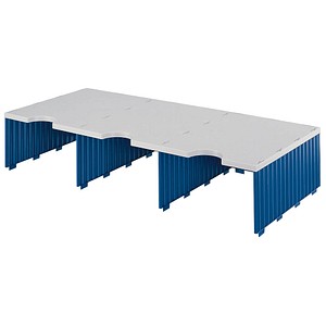 styro Sortierstation Styrodoc Jumbo Aufbaueinheit grau/blau mit 3 Fächern styro Sortierstation Styrodoc Jumbo Aufbaueinheit grau/blau mit 3 Fächern