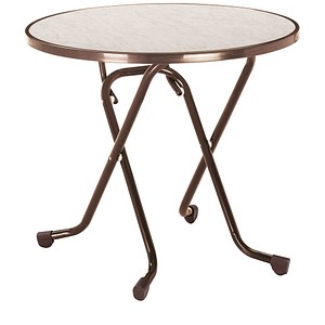 4043153002244 - Klapptisch Dublin 26528010 73cm (H) 80x80cm (BxT) rund braun   braun 4043153002244 BEST