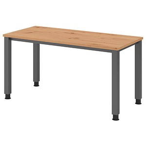 4032062311486 - QS614 Schreibtisch asteiche rechteckig 4-Fuß-Gestell grau 1400 x 672 cm 4032062311486 - QS614 Schreibtisch asteiche rechteckig 4-Fuß-Gestell grau 1400 x 672 cm