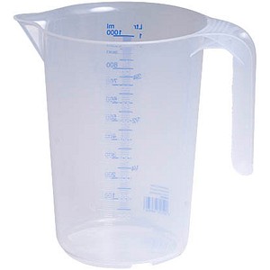 4007228936506 - - Messkanne 1000 ml Polypropylen transparent D117xH165mm Griff offen
