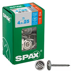 SPAX® Spenglerschrauben T20 Linsensenkkopf A2 4587000450257 4,5 mm x 25 mm, 75 St.