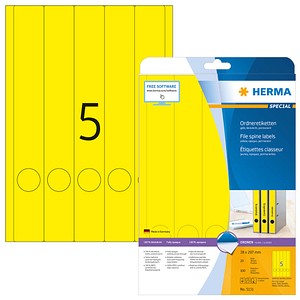 4008705051316 - selbstklebende Rückenschilder A4 Etiketten 5131 gelb schmal lang 38x297mm (BxH) selbstklebend permanent 4008705051316 20 Blatt 4008705051316 - selbstklebende Rückenschilder A4 Etiketten 5131 gelb schmal lang 38x297mm (BxH) selbstklebend permanent 4008705051316 20 Blatt