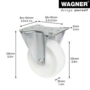 4001073010459 - Transportgeräte-Bockrolle RO 8500 silber 4001073010459 WAGNER design yourself
