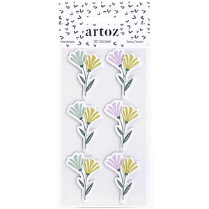 artoz Aufkleber 3D Blumen, 6 St.