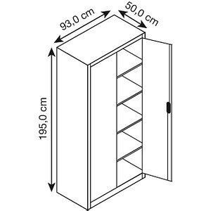 4067521585016 - CP Stahlschrank 08921-00 S10116 lichtgrau rededagrün 930 x 500 x 1950 cm aufgebaut 4067521585016 - CP Stahlschrank 08921-00 S10116 lichtgrau rededagrün 930 x 500 x 1950 cm aufgebaut
